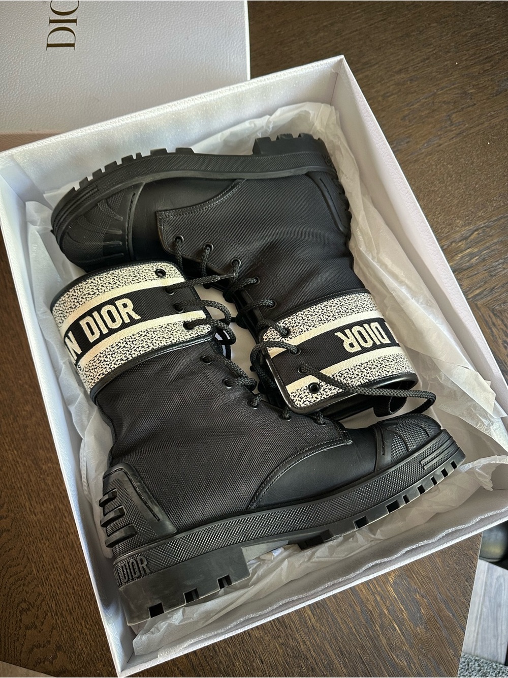 Christian Dior D-Major Laced Ankle Boots